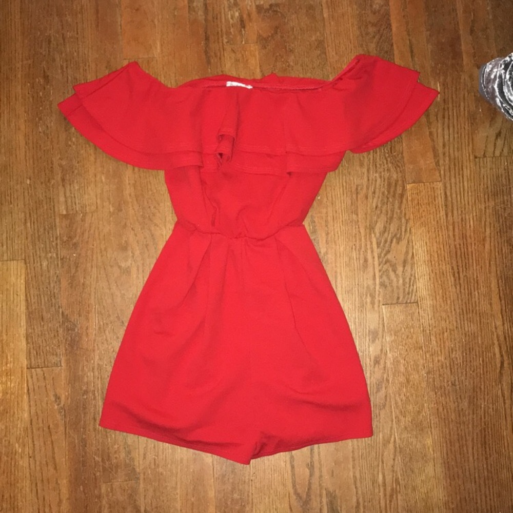 Charlotte Russe Off-Shoulder Romper